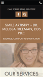 Mobile Screenshot of melissafreemandds.com